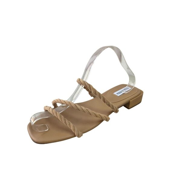 Steve Madden Annah Tan-Nude Strappy Sandal Size 9M Leather Upper Square Toe NWT - Picture 9 of 9